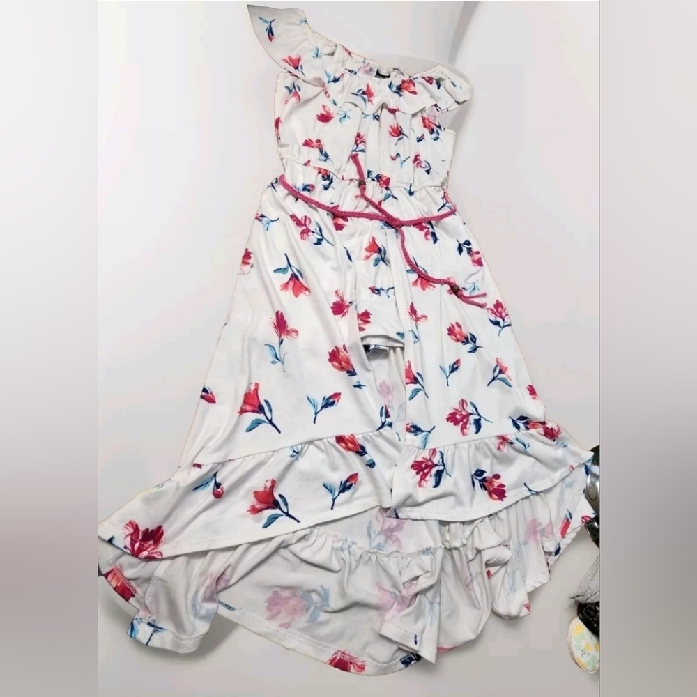 Paper Doll Size 16 1 Peice Dress/Shorts White W/Floral